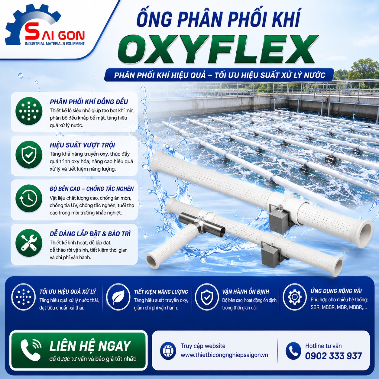 Ống phân phối khí Oxyflex giá rẻ