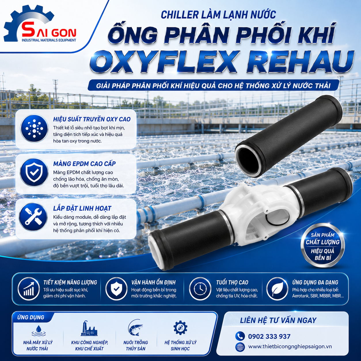 Ống phân phối khí Rehau Đức