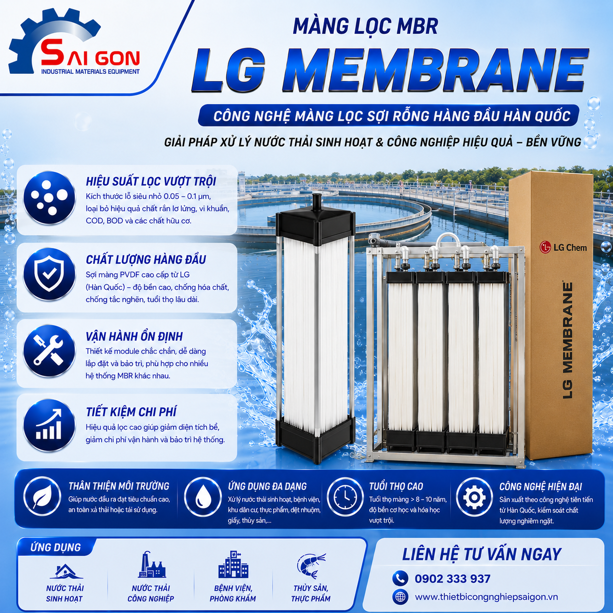 Màng lọc MBR LG Korea