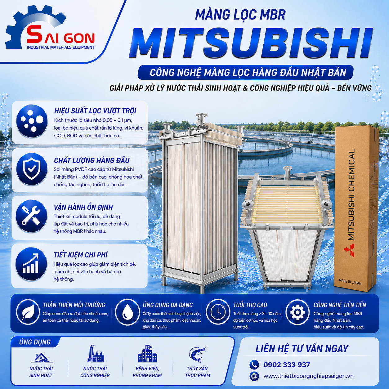 Màng lọc MBR Mitsubishi Rayon