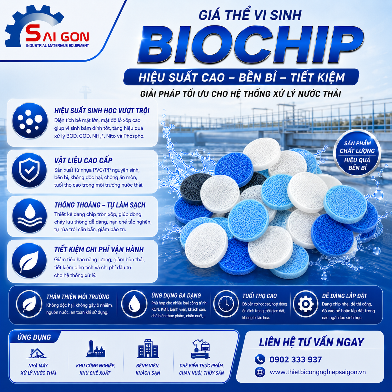 giá thể vi sinh biochip