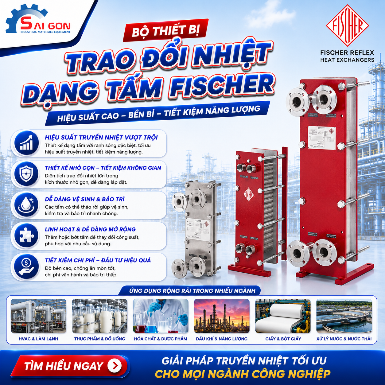 Thiết bị trao đổi nhiệt dạng tấm Fischer