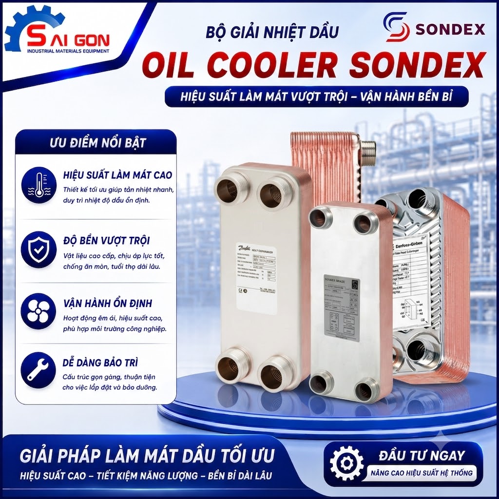 Bộ làm mát dầu oil cooler sondex