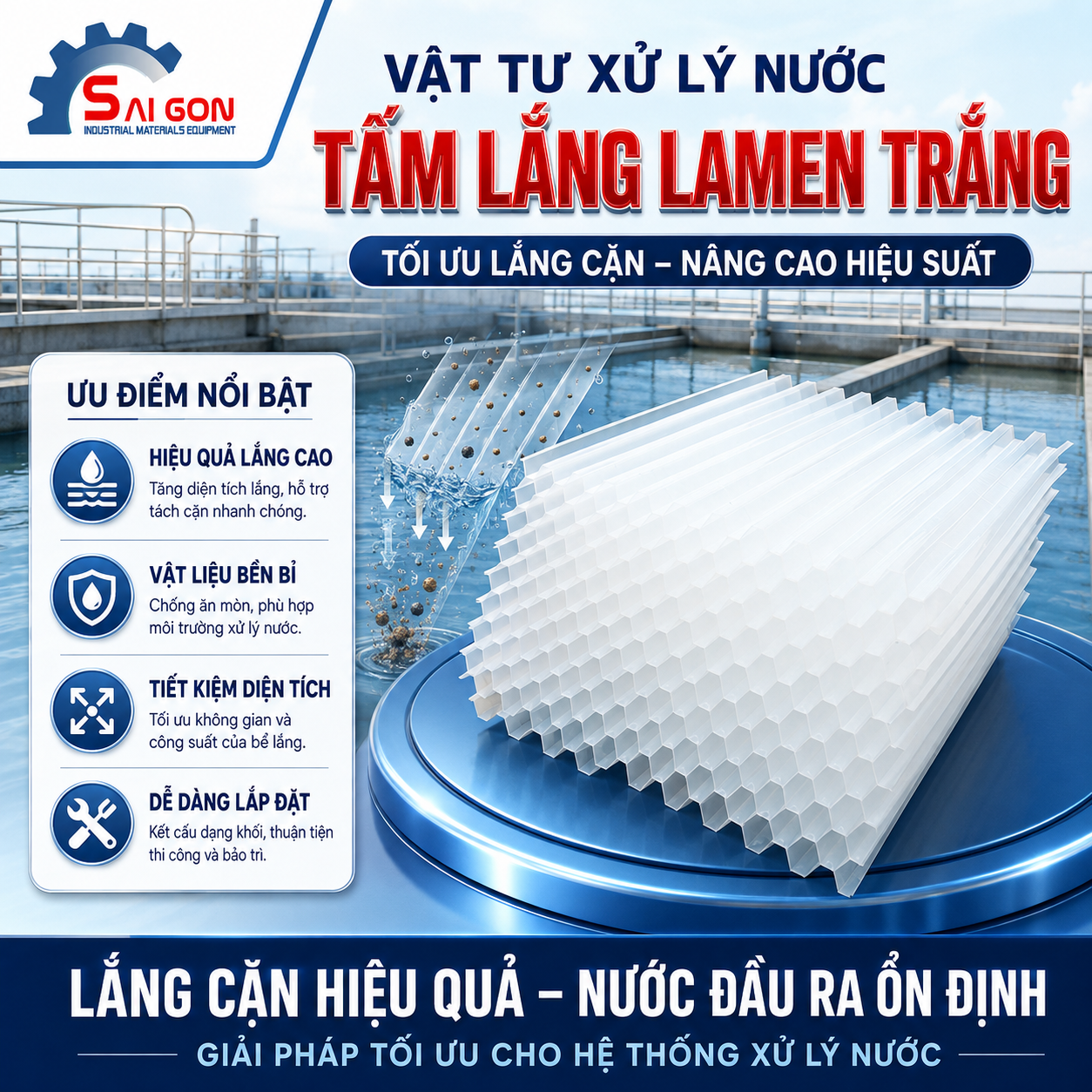 tấm lắng lamen pp ống 80 thiết bị công nghiệp sài gòn 01