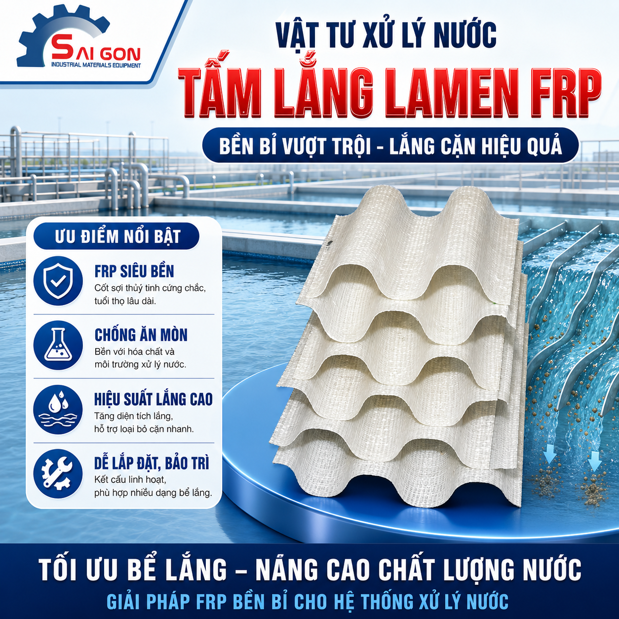 Tấm lắng lamen FRP