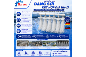giá thể vi sinh dạng sợi kết hợp hiệu suât cao