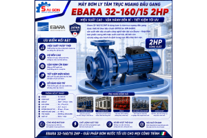 Máy bơm ly tâm trục ngang Ebara 32-160/1.5 2HP