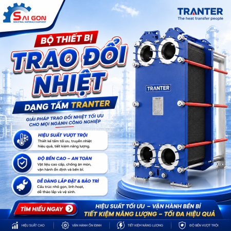 bộ thiết bị trao đổi nhiệt dạng tấm tranter thiết bị công nghiệp sài gòn 01