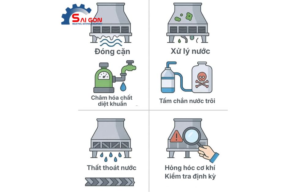 C&aacute;c vấn đề thường gặp ở th&aacute;p giải nhiệt 