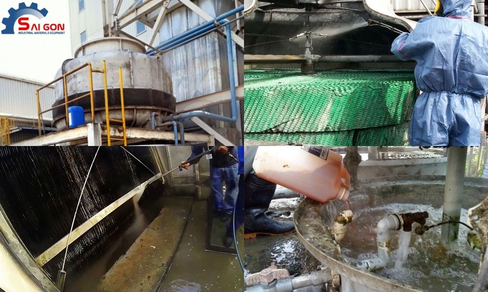 Xử l&yacute; cặn bẩn th&aacute;p giải nhiệt hiệu quả