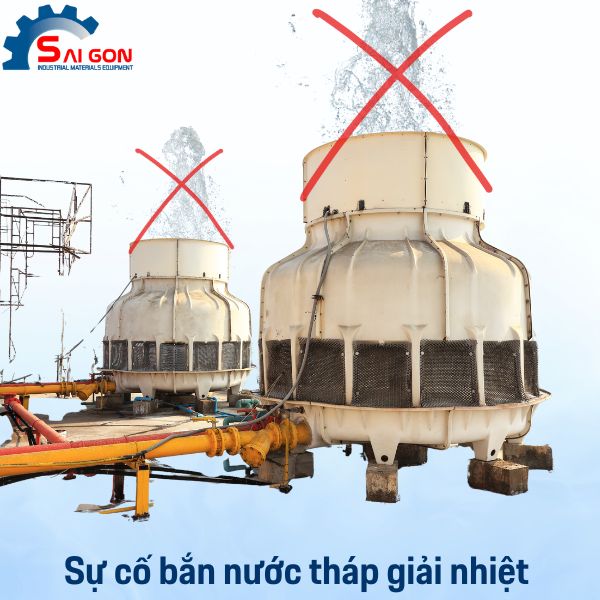 Nhận biết sự cố bắn nước th&aacute;p giải nhiệt 