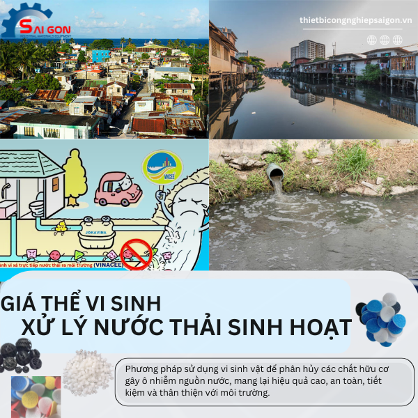Gi&aacute; thể vi sinh trong xử l&yacute; nước thải sinh hoạt