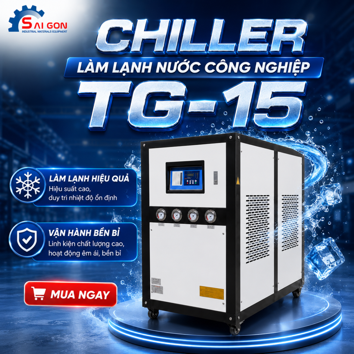 chiller giải nhiệt nước bằng gió TG 15AW