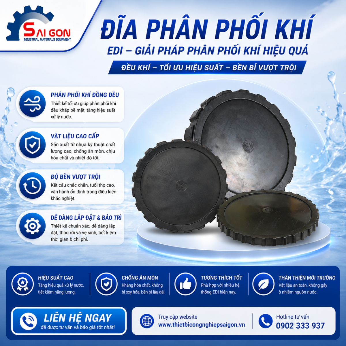 Đĩa ph&acirc;n phối kh&iacute; Mỹ EDI