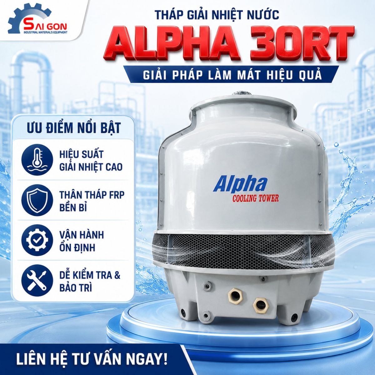 tháp tản nhiệt tròn alpha 30rt
