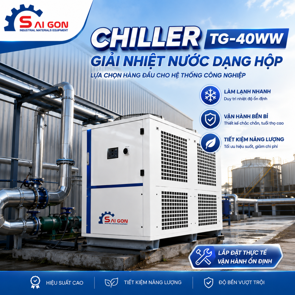 chiller giải nhiệt nước TG 40WW TBCNSG